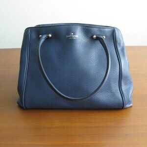 Kate Spade leather shoulder bag purse navy blue